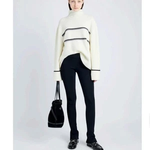 Proenza Schouler White Label Marisol Hose in Rippstrick schwarz Größe S - Bild 1 von 15