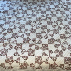 Antike handgefertigte Dresdner Platte Quilt 90 "X80" 100 % Baumwolle reparaturbedürftig - Bild 1 von 8