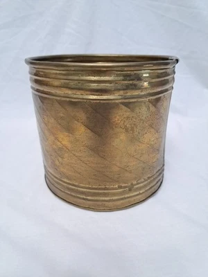 Maceta de colección mediana de latón macizo jardinera de anacardo Jardinier 5,5" T, 6" redonda Foto 1 de 4