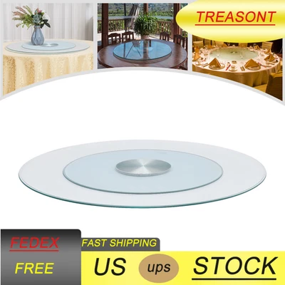 Mesa de comedor giratoria de vidrio de 27,56" mesa grande EE. UU. Foto 1 de 4