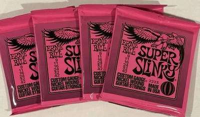 4 X Ernie Ball SUPER SLINKY 2223 Guitar Strings (9-42) Nickel Wound - Image 1 of 3