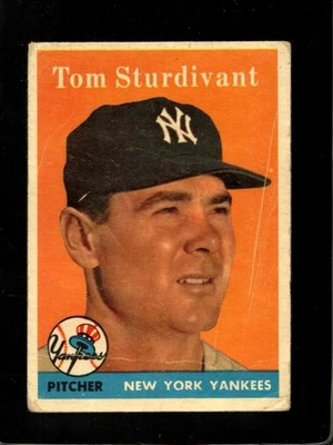 1958 TOPPS #127 TOM STURDIVANT FAIR YANKEES *NY0672 - Image 1 of 2