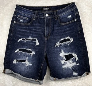 Judy Blue Shorts Womens 1XL Distressed High Rise Short Cut Off Ripped Stretch - Picture 1 of 9