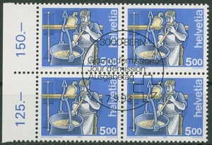Schweiz 1993 Berufe Käser 1510 y 4er-Block gestempelt - Picture 1 of 1