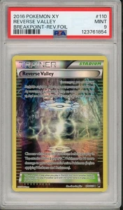 2016 Pokemon XY Breakpoint Reverse Valley Reverse Holo Foil #110 PSA 9 - Picture 1 of 2