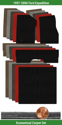 Juego de alfombrillas Velourtex personalizadas para Ford Expedition 1997-2006 (4 piezas) #LYJ Foto 1 de 4