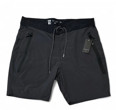 Гибридные шорты Quiksilver новые с ценниками Sonic Power Surf размер 36 эластичные асфальтово-серые - Изображение 1 из 4