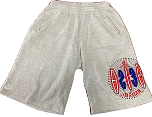 Air Jordan NBA Chicago Bulls Nike Vtg Shorts Size L Made In Japan Gray Cotton - Picture 1 of 14