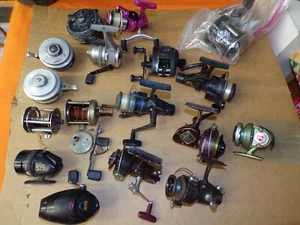 Lote de carretes de pesca para piezas / reparación ~ PENN 321LH, DAIWAI 7250RL, Shakespeare 2062 - Imagen 1 de 9