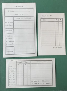 3 x Vintage Monte Carlo Casino - Roulette - Formulare / Scorekarten - 1938 - Bild 1 von 3