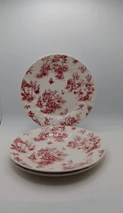 Vintage 3 Queen's Chelsea Toile Fine Earthenware Dinner 10" Plates - Picture 1 of 7