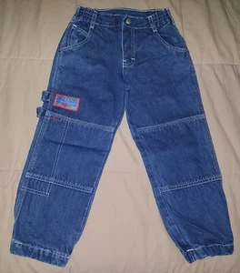 VTG LITTLE LEVIS CARPENTER BLUE JEANS YOUTH 6 80s 90s BOYS KIDS GIRLS PATCHES - Picture 1 of 7