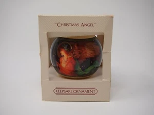 Punze 1982 Weihnachtsengel Andenken Ornament Glas - Bild 1 von 7
