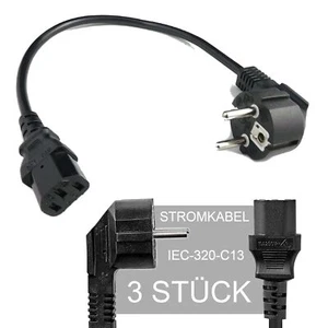 3 Pièce Court Câble Électrique Cordon D'Alimentation 0,4m IEC-320-C13 PC TFT - Zdjęcie 1 z 5