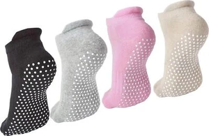 4 Pairs Unisex Non Slip Grip Socks For Yoga Hospital Workout Barre Ballet Anti - Picture 1 of 12