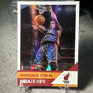 2017-18 Hoops Shaquille O'Neal NBA 2K #NNO Shaquille O'Neal FOIL Miama Heat🔥🔥 - Picture 1 of 2