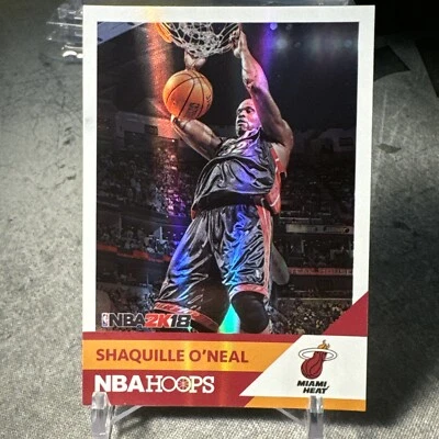 2017-18 Hoops Shaquille O'Neal NBA 2K #NNO Shaquille O'Neal FOIL Miama Heat🔥🔥 - Image 1 of 2