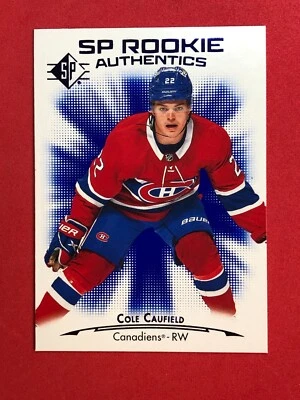 2021-22 Upper Deck SP Hockey Rookie Authentics Blue #124 Cole Caufield - Image 1 of 4