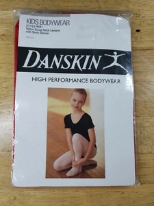 Body vintage "1998" Danskin 9391 bambino medio nylon rosso manica corta - Foto 1 di 2