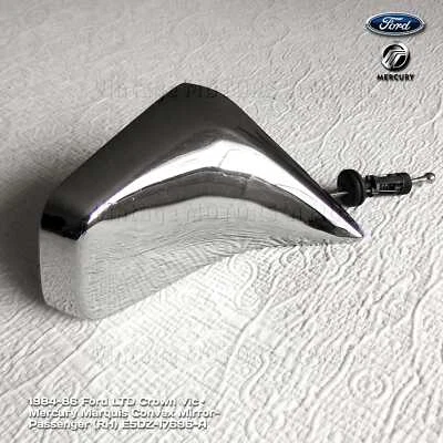 1984-1986 Ford LTD Mercury Marquis FULL-Size RH Side Remote Mirror E5DZ-17696-A - Image 1 of 4