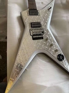 Guitarra Eléctrica Dimebag Darrell Plata Joyería Metal Superior Incrustación de Letras Puente FR - Imagen 1 de 5
