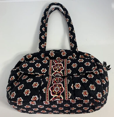 Bolsa de pañales Vera Bradley con cambiador - Diseño floral negro Foto 1 de 4