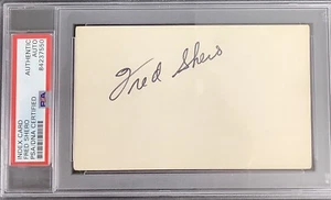 Fred Shero Signed Index Card NHL Hockey HOF SC Champ Flyers Autograph PSA/DNA - Picture 1 of 4