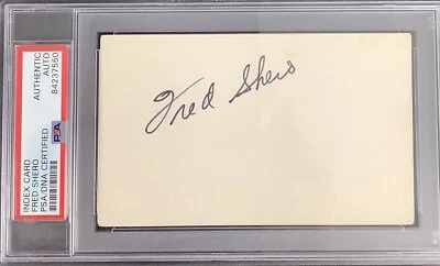 Fred Shero Signed Index Card NHL Hockey HOF SC Champ Flyers Autograph PSA/DNA - Image 1 of 4