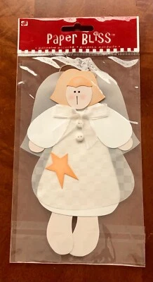 Pegatinas de álbum de recortes 3D blancas grandes de colección y raras de papel Bliss ~ nuevas Foto 1 de 2