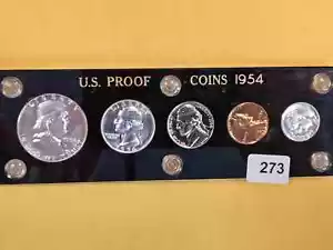 1954 U.S. PROOF SET IN CAPITAL PLASTIC HOLDER GEM FROSTED PROOF - Picture 1 of 2