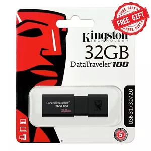 Pendrive 32gb KINGSTON DT100(G3) + Free Gift - Picture 1 of 8