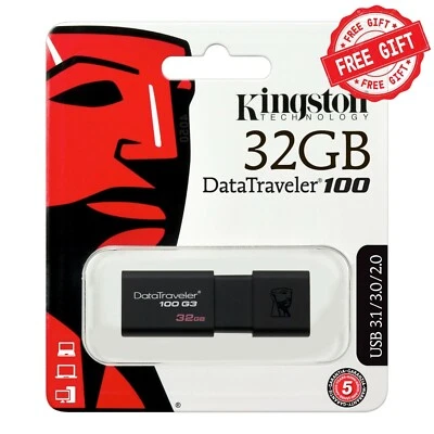 Pendrive 32gb KINGSTON DT100(G3) + Free Gift - Image 1 of 4