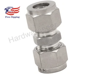 304SS Klemmrohrverschraubung Überwurfadapter 1/2" Rohr Außendurchmesser x 1/2" Rohr 1 Stück - Bild 1 von 4