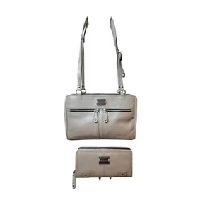 Modalu England Mini Pipa Shoulder Bag w Wallet Retired Brand Leather and Suede - Picture 1 of 16