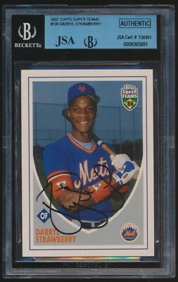 DARRYL STRAWBERRY 2002 TOPPS SUPER TEAMS AUTOGRAPH AUTO JSA BGS BECKETT NY METS - Image 1 of 2