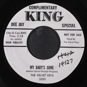 VELVET KEYS: my baby's gone / let's stay after school KING 7" Single 45 RPM - Picture 1 of 2