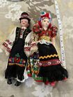 Hand-made Embroidery matyo doll Man & Woman with MATYO pattern Hungarian ￼