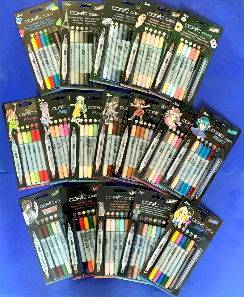 Copic Ciao Manga Marker Hobbymarker Layoutmarker 5 + 1 Set versch. Sets wählbar - Bild 1 von 1