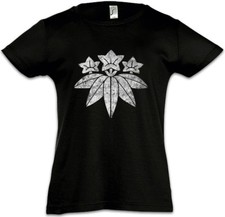 MINAMOTO CLAN MON Kids Girls T-Shirt Japan Shogun Samurai Ninja Flag