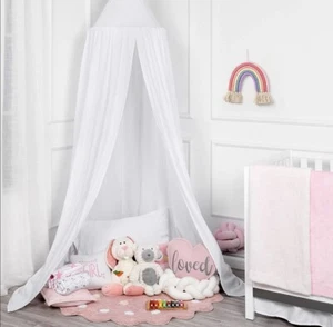 TillYou Princess Microfiber Nursery Bed Canopy White - Fits Standard - Picture 1 of 2