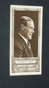 CARD EDWARDS RINGER BIGG 1923 CINEMA STARS #42 STEWART ROME ACTOR GB CIGARETTES