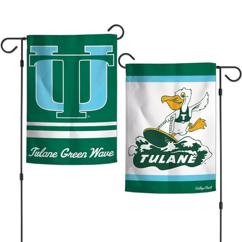 TULANE GREEN WAVE VAULT 12"X18" 2 SIDED GARDEN FLAG NEW WINCRAFT 🌊 Cover