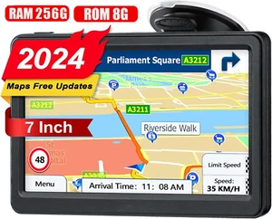 8G 7'' GPS Sat Nav Navigation Car Truck UK&EU Maps Free Lifetime HD Touch Screen - Picture 1 of 16