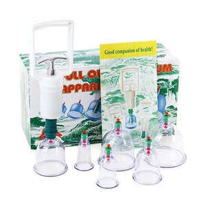 6 Cups &Pump Vacuum Cupping Acupuncture Hijama Chinese Therapy Treatment Suction - Picture 1 of 6