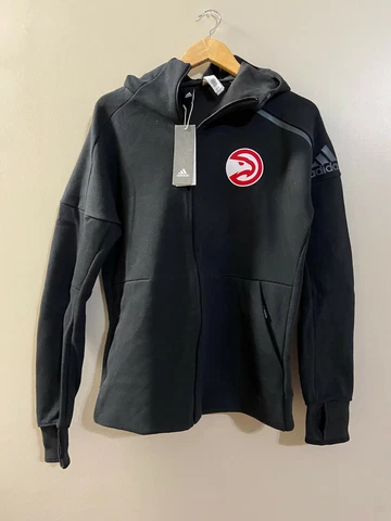 Adiddas Atlanta Hawks On Court Warm Up Team Player Issued ZNE Hoodie XL Black Cover