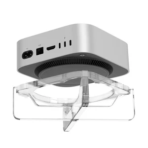 Optimized Acrylic Desktop Holder for Mac Mini M4/M4Pro with Space Efficiency - Picture 1 of 12