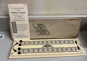 Vintage Curtis Cribbage Counter Slider Board - Pegless Cribbage Board - Picture 1 of 7