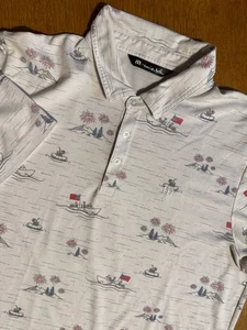 Travis Mathew Mens XL Lake Break Golf Polo Shirt Short Sleeve - Picture 1 of 8