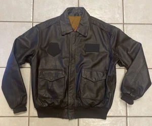 VTG American Leather Corp Type A-2 Bomber Jacket Mens Size 50R Brown USAF MINT - Picture 1 of 11