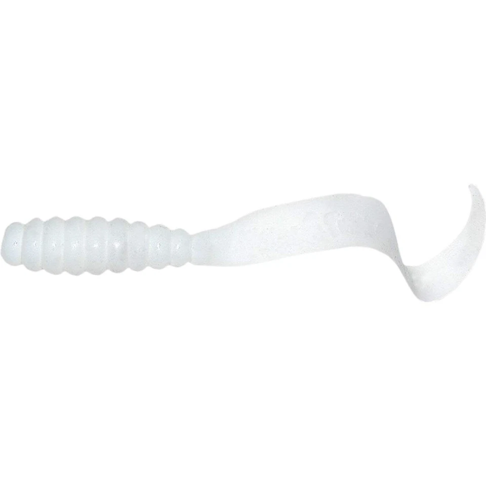 Mister Twister Meeny Tail Grub - 3" (paquete de 20) - blanco Foto 1 de 1
